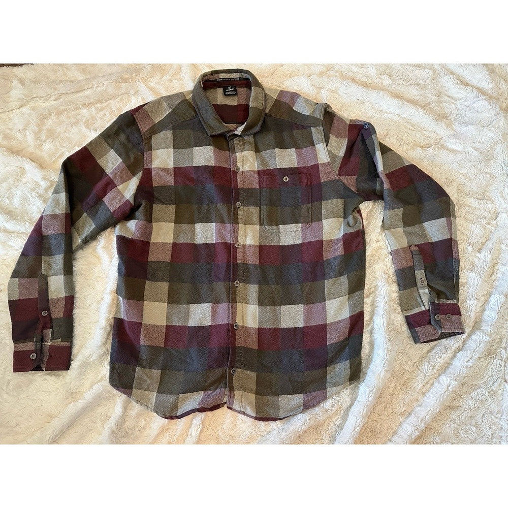 Kuhl Men's Plaid Button Down Shirt - Red, Green, Cream